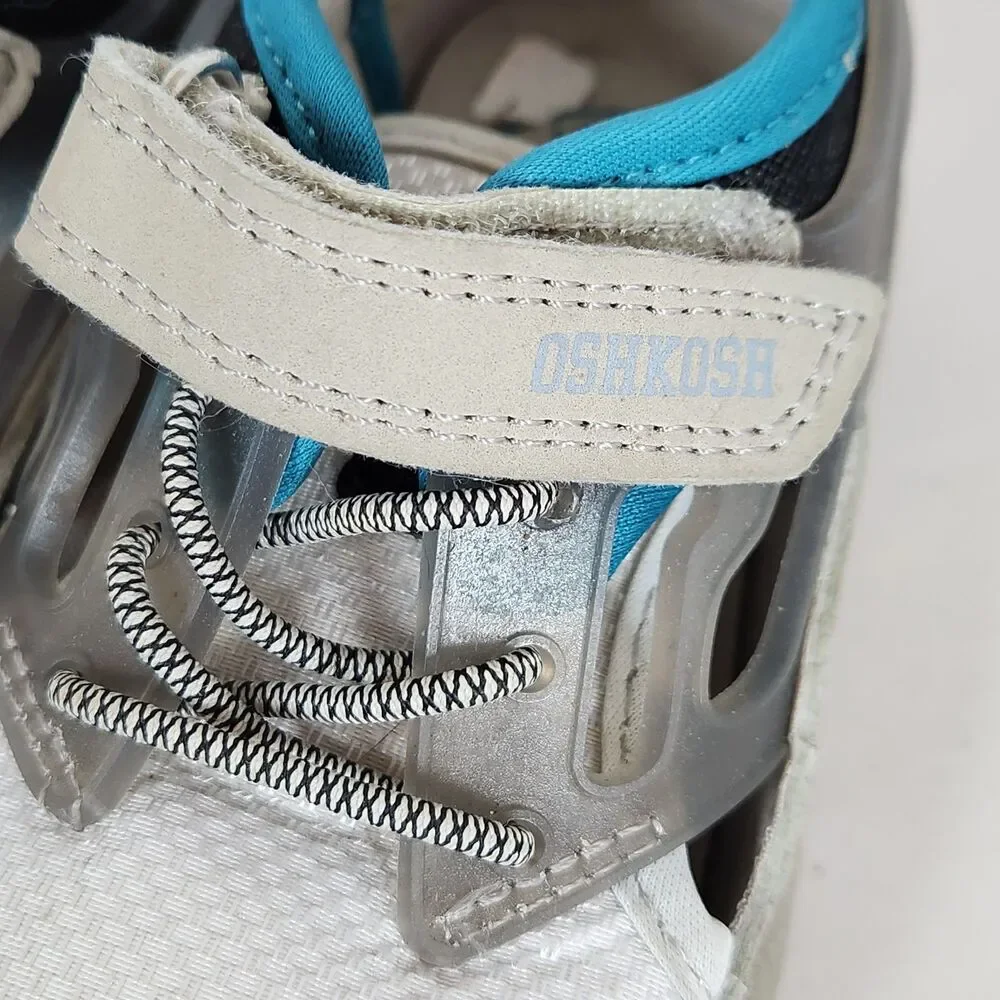 Osh Kosh B'gosh Sport Sandals Toddler Boys 7M Closed Bump Toe Washable Blue Gray